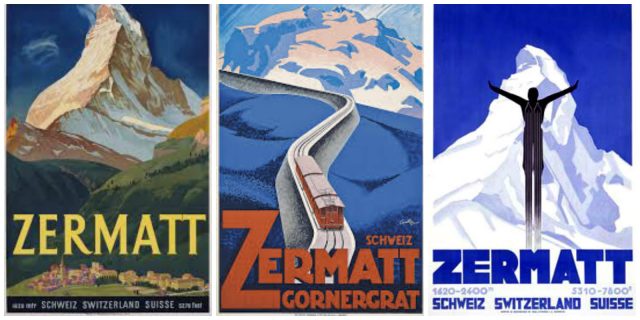 vintage Zermatt posters